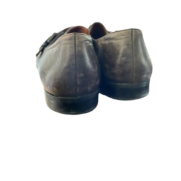 VIA SPIGA Women's Gray/Brown Suede and Leather Pointed Toe Loafers Shoes - Picture 2 of 3